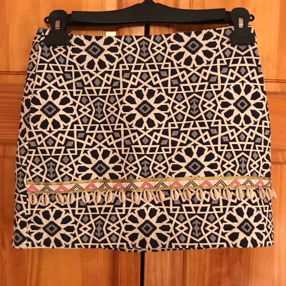 Mini Skirt with a Seashell Trim